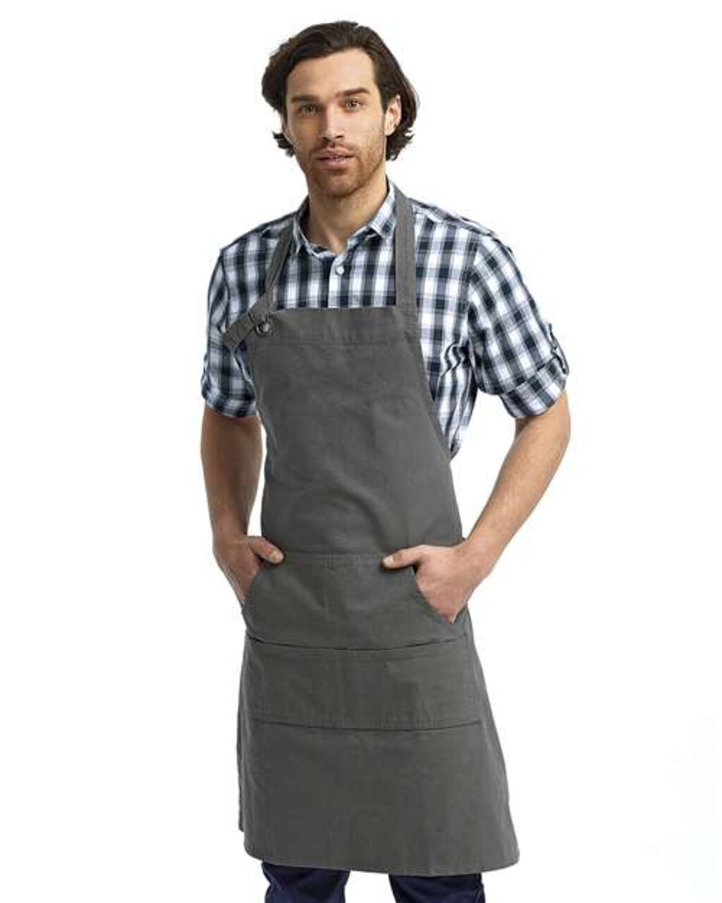 Artisan Collection by Reprime® Calibre Heavy Cotton Canvas Pocket Apron with Adjustable Neck Strap